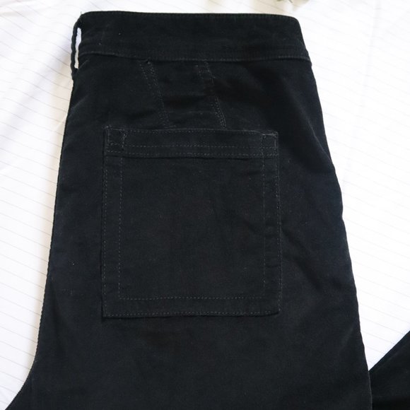 ANTHROPOLOGIE Velvet High Rise Cropped Pant Black - Picture 4 of 9